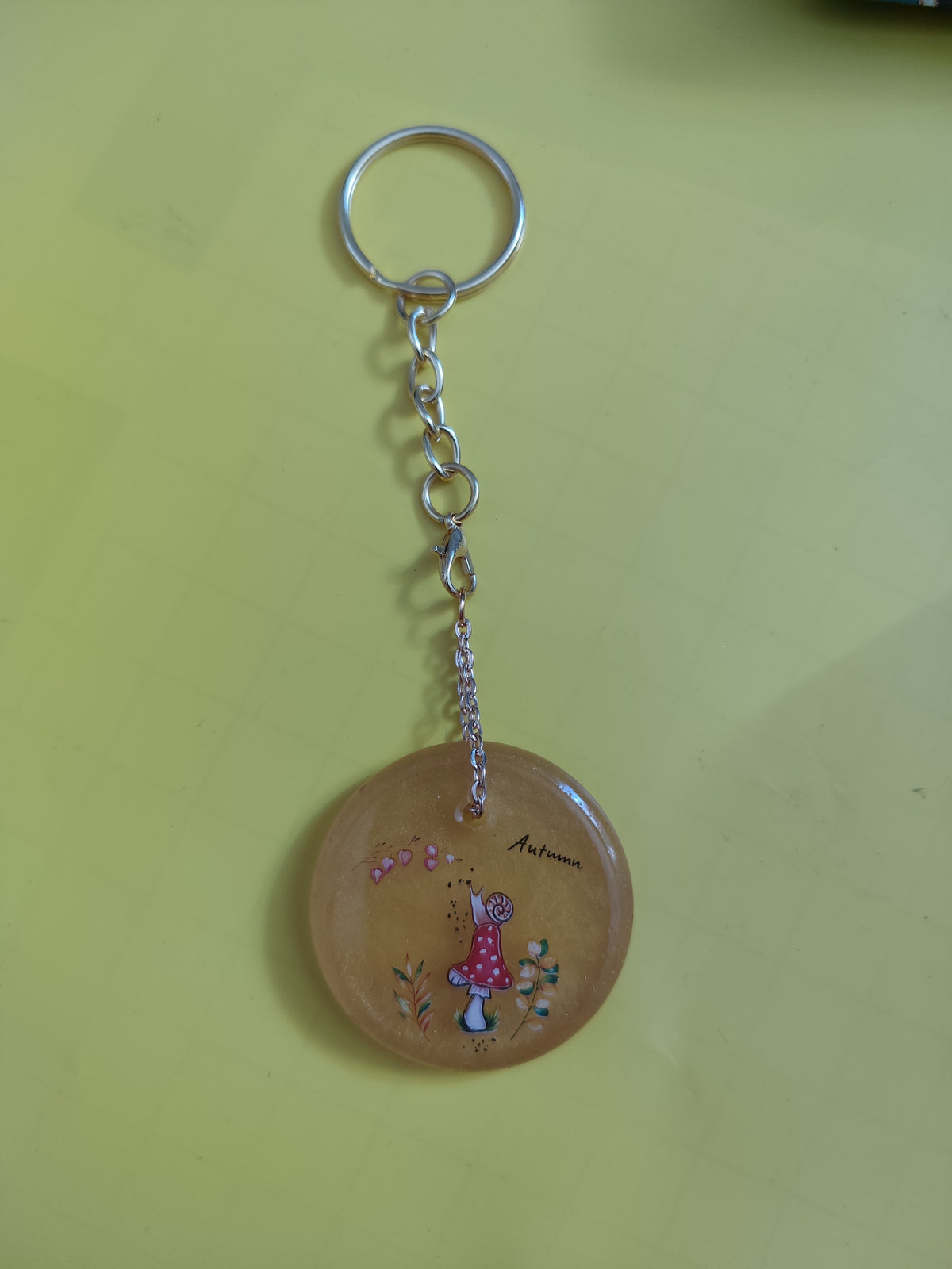 đ Porte-clĂ©s dâautomne fait main đ